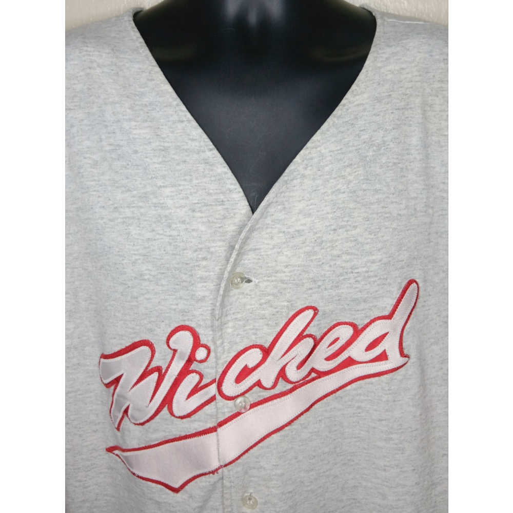 Vintage 90s Pete’s Wicked Ale Beer XL Jersey T-shirt Gray Stitched Logo USA Made - Picture 2 of 10